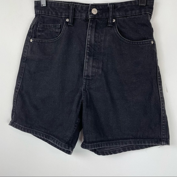 Zara Bermuda Mom Short Black Denim Shorts Sz 0 - Picture 5 of 8